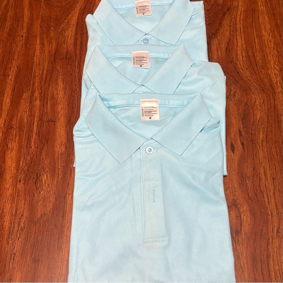 NEW-Light Sky Blue Medium Polo Shirts - Picture 1 of 3